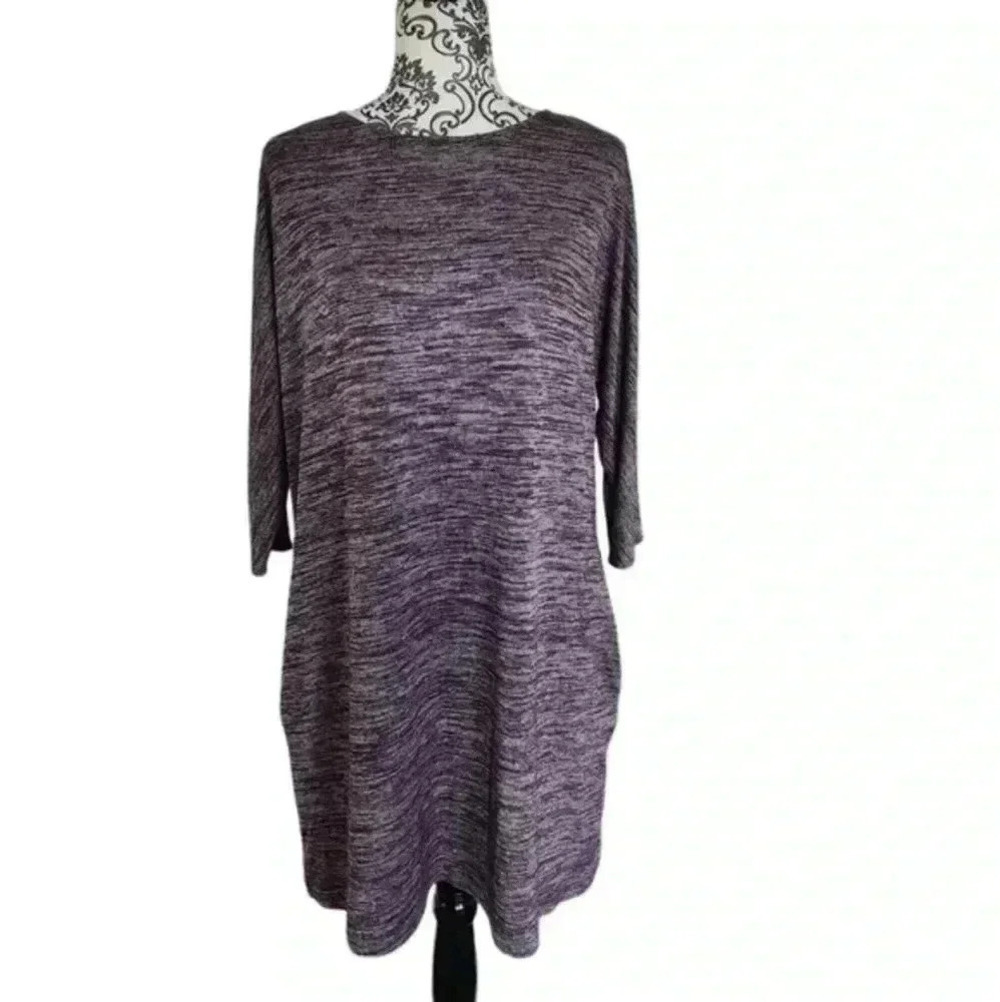Wilfred Free Cober Tee Dress Women Small Purple Marl Oversized - Picture 2 of 11